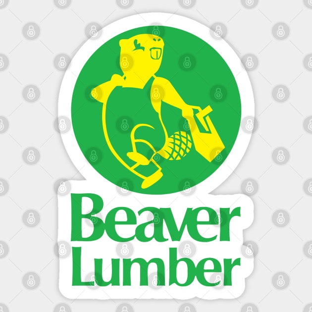 Beaver Lumber Sticker by INLE Designs